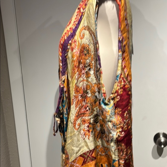 Elegant reversible vest with paisley pattern by ANU - Picture 12 of 16